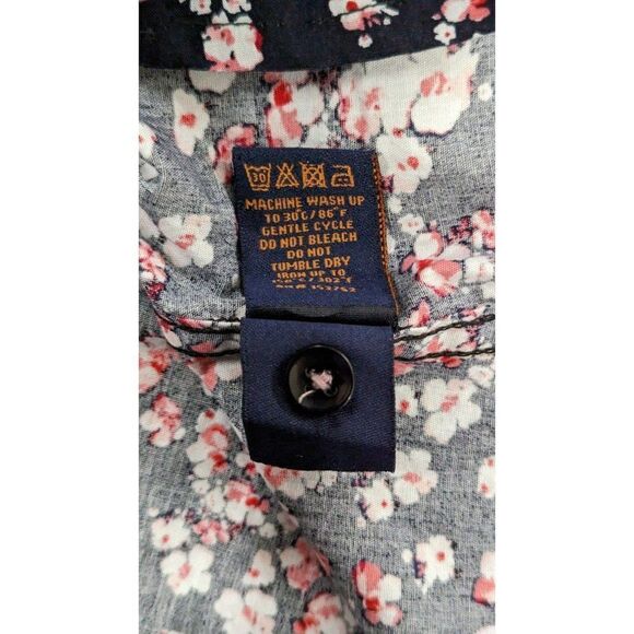 Gentlemen's Outfitters Mens Size Medium Navy Pink Short Sleeve Button-Up Shirt - Picture 10 of 10